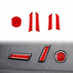 Per Tesla Model 3 2023 - Set di 5 adesivi decorativi in fibra di carbonio per pulsanti di regolazione del sedile auto., Car Seat Adjustment Button