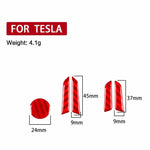 Per Tesla Model 3 2023 - Set di 5 adesivi decorativi in fibra di carbonio per pulsanti di regolazione del sedile auto., Car Seat Adjustment Button
