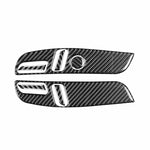 Per Tesla Model 3 2023 - Set di 7 adesivi decorativi in fibra di carbonio per il pannello di regolazione del sedile dell'auto., 7pcs/Set Car Seat Adjustment Panel, Left Drive, 7pcs/Set Car Seat Adjustment Panel, Right Drive