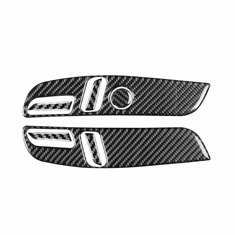 Per Tesla Model 3 2023 - Set di 7 adesivi decorativi in fibra di carbonio per il pannello di regolazione del sedile dell'auto., 7pcs/Set Car Seat Adjustment Panel, Left Drive, 7pcs/Set Car Seat Adjustment Panel, Right Drive