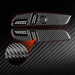 Per Tesla Model 3 2023 - Set di 7 adesivi decorativi in fibra di carbonio per il pannello di regolazione del sedile dell'auto., 7pcs/Set Car Seat Adjustment Panel, Left Drive, 7pcs/Set Car Seat Adjustment Panel, Right Drive