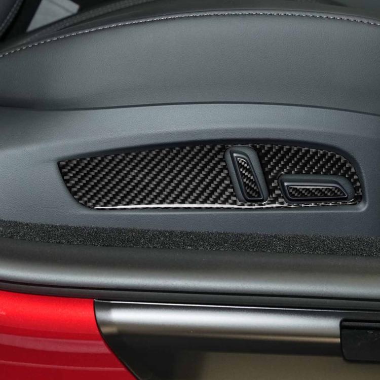 Per Tesla Model 3 2023 - Set di 7 adesivi decorativi in fibra di carbonio per il pannello di regolazione del sedile dell'auto., 7pcs/Set Car Seat Adjustment Panel, Left Drive, 7pcs/Set Car Seat Adjustment Panel, Right Drive