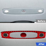 Per Tesla Model 3 2023 - Set di 2 adesivi decorativi in fibra di carbonio per pannello luci di lettura auto., For Tesla Model 3 2023- Car Reading Light Panel