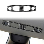 Per Tesla Model 3 2019-2022 / Y 2019-2024, set da 2 pezzi di adesivi decorativi in fibra di carbonio per pannello luci di lettura auto., For Tesla Model 3 2019-2022 / Y 2019-2024 Car Reading Light Panel