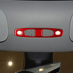 Per Tesla Model 3 2019-2022 / Y 2019-2024, set da 2 pezzi di adesivi decorativi in fibra di carbonio per pannello luci di lettura auto., For Tesla Model 3 2019-2022 / Y 2019-2024 Car Reading Light Panel