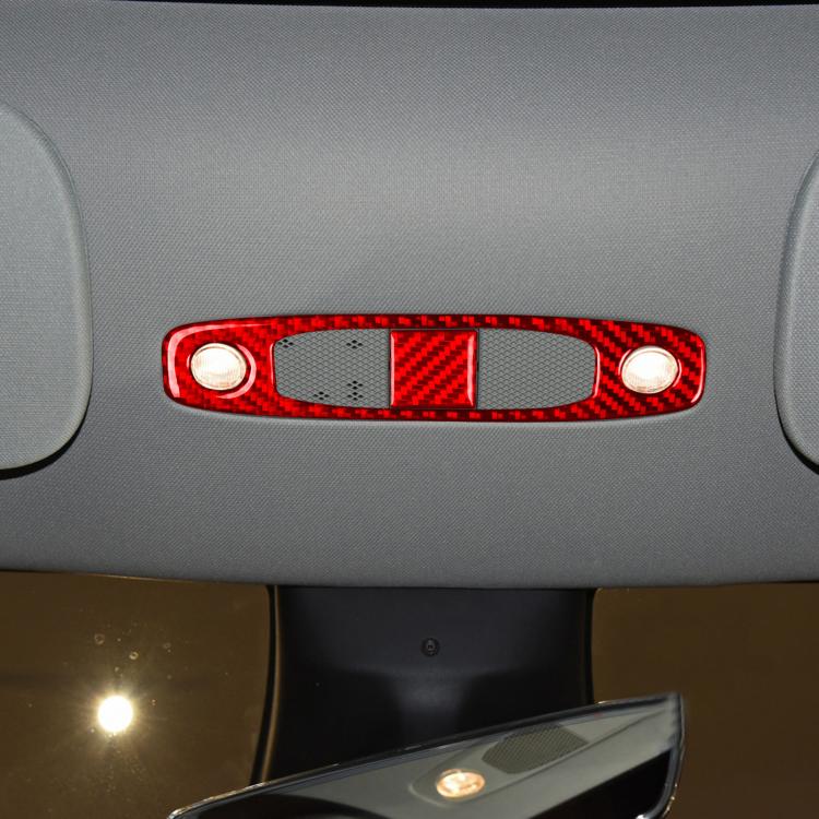 Per Tesla Model 3 2019-2022 / Y 2019-2024, set da 2 pezzi di adesivi decorativi in fibra di carbonio per pannello luci di lettura auto., For Tesla Model 3 2019-2022 / Y 2019-2024 Car Reading Light Panel
