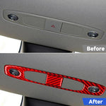 Per Tesla Model 3 2019-2022 / Y 2019-2024, set da 2 pezzi di adesivi decorativi in fibra di carbonio per pannello luci di lettura auto., For Tesla Model 3 2019-2022 / Y 2019-2024 Car Reading Light Panel