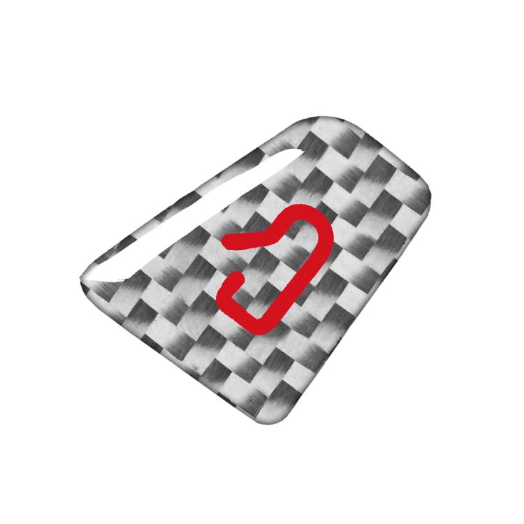 Set di 4 adesivi decorativi in fibra di carbonio per interruttori delle portiere auto per Tesla Model 3 2019-2023 / Y 2019-2024., For Tesla Model 3 2019-2023 / Y 2019-2024 Car Door Switch