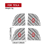 Set di 4 adesivi decorativi in fibra di carbonio per interruttori delle portiere auto per Tesla Model 3 New Edition 2023+ con etichetta., For Tesla Model 3 New Edition 2023+ Car Door Switch