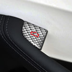 Set di 4 adesivi decorativi in fibra di carbonio per interruttori delle portiere auto per Tesla Model 3 New Edition 2023+ con etichetta., For Tesla Model 3 New Edition 2023+ Car Door Switch