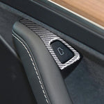 Per Tesla Model 3 2017-2022 / Y 2020-2024 Set di 4 adesivi decorativi in fibra di carbonio per pannello interruttori portiera auto., Car Door Switch Panel