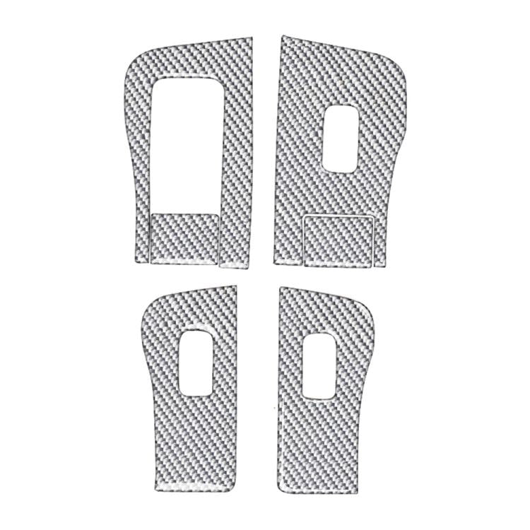 Set di 6 adesivi decorativi in fibra di carbonio per pannelli alzacristalli auto per Tesla Model 3 2017-2022 / Y 2020-2024, Car Window Lift Panel, Left Drive, Car Window Lift Panel, Right Drive
