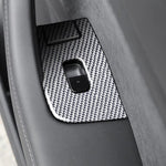 Set di 6 adesivi decorativi in fibra di carbonio per pannelli alzacristalli auto per Tesla Model 3 2017-2022 / Y 2020-2024, Car Window Lift Panel, Left Drive, Car Window Lift Panel, Right Drive