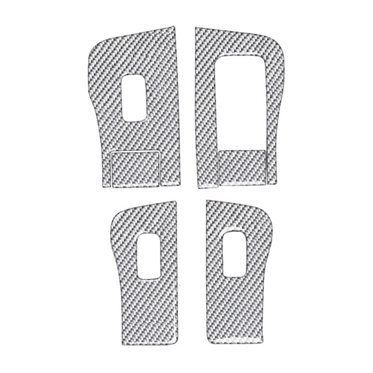 Set di 6 adesivi decorativi in fibra di carbonio per pannelli alzacristalli auto per Tesla Model 3 2017-2022 / Y 2020-2024, Car Window Lift Panel, Left Drive, Car Window Lift Panel, Right Drive
