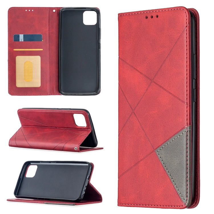 Custodia in pelle magnetica a rotazione orizzontale con struttura a rombo con supporto e slot per schede, For OPPO Realme C11, For OPPO Realme 6, For OPPO Realme 6 Pro, For OPPO Reno3 Pro