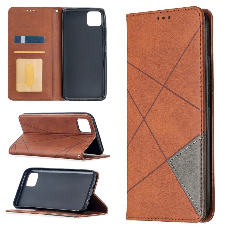Custodia in pelle magnetica a rotazione orizzontale con struttura a rombo con supporto e slot per schede, For OPPO Realme C11, For OPPO Realme 6, For OPPO Realme 6 Pro, For OPPO Reno3 Pro