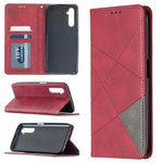 Custodia in pelle magnetica a rotazione orizzontale con struttura a rombo con supporto e slot per schede, For OPPO Realme C11, For OPPO Realme 6, For OPPO Realme 6 Pro, For OPPO Reno3 Pro