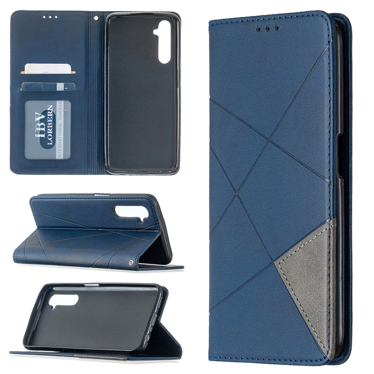 Custodia in pelle magnetica a rotazione orizzontale con struttura a rombo con supporto e slot per schede, For OPPO Realme C11, For OPPO Realme 6, For OPPO Realme 6 Pro, For OPPO Reno3 Pro