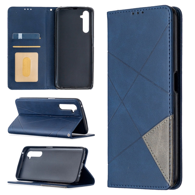 Custodia in pelle magnetica a rotazione orizzontale con struttura a rombo con supporto e slot per schede, For OPPO Realme C11, For OPPO Realme 6, For OPPO Realme 6 Pro, For OPPO Reno3 Pro