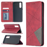 Custodia in pelle magnetica a rotazione orizzontale con struttura a rombo con supporto e slot per schede, For OPPO Realme C11, For OPPO Realme 6, For OPPO Realme 6 Pro, For OPPO Reno3 Pro