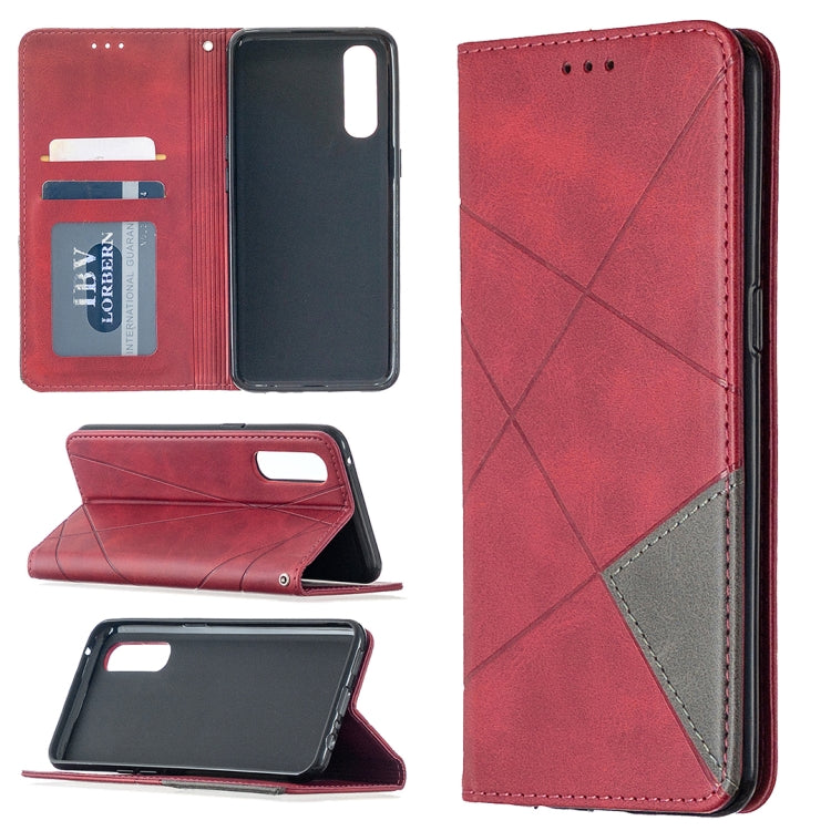 Custodia in pelle magnetica a rotazione orizzontale con struttura a rombo con supporto e slot per schede, For OPPO Realme C11, For OPPO Realme 6, For OPPO Realme 6 Pro, For OPPO Reno3 Pro