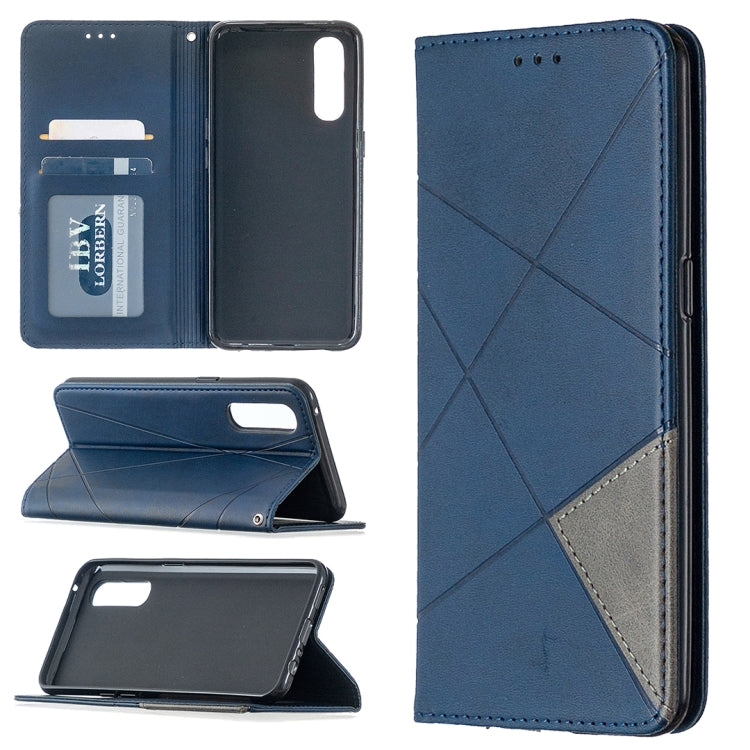 Custodia in pelle magnetica a rotazione orizzontale con struttura a rombo con supporto e slot per schede, For OPPO Realme C11, For OPPO Realme 6, For OPPO Realme 6 Pro, For OPPO Reno3 Pro