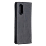 Custodia in pelle magnetica a rotazione orizzontale con struttura a rombo con supporto e slot per schede, For OPPO Reno4 Pro 5G