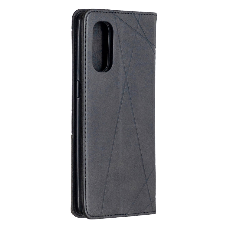 Custodia in pelle magnetica a rotazione orizzontale con struttura a rombo con supporto e slot per schede, For OPPO Reno4 Pro 5G