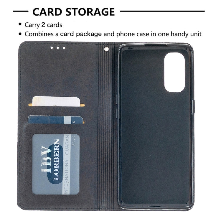 Custodia in pelle magnetica a rotazione orizzontale con struttura a rombo con supporto e slot per schede, For OPPO Reno4 Pro 5G