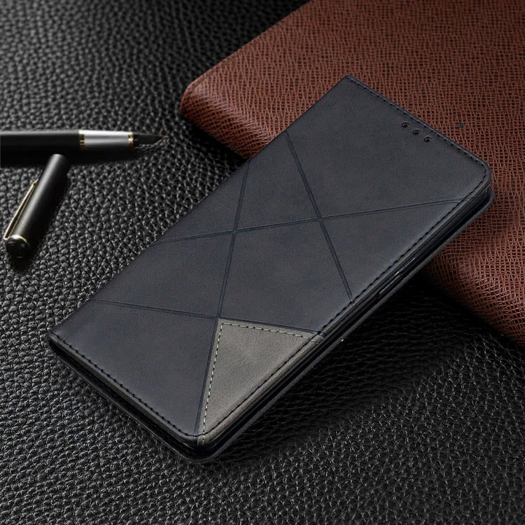 Custodia in pelle magnetica a rotazione orizzontale con struttura a rombo con supporto e slot per schede, For OPPO Reno4 Pro 5G