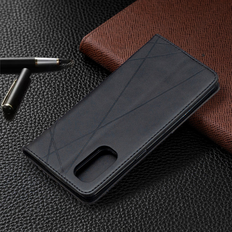 Custodia in pelle magnetica a rotazione orizzontale con struttura a rombo con supporto e slot per schede, For OPPO Reno4 Pro 5G