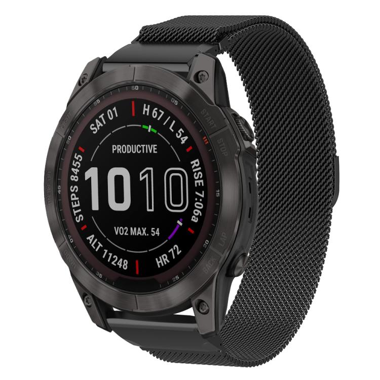 Cinturino per orologio xDfind Milanese Quick Fit in metallo, For Garmin Fenix 8/7X/6X/5X 26mm, For Garmin Fenix 8/7/6/5 22mm, For Garmin Fenix 8/7S/6S/5S 20mm