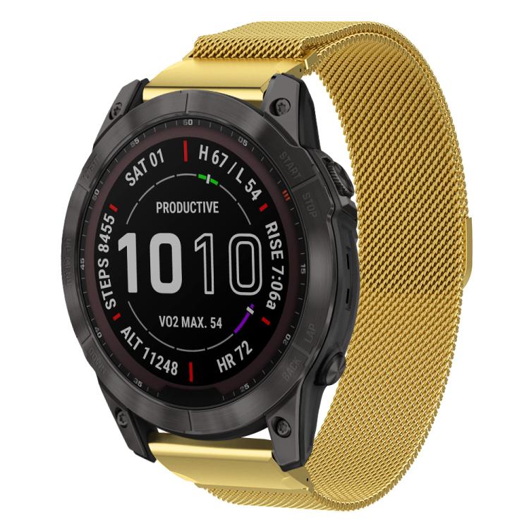 Cinturino per orologio xDfind Milanese Quick Fit in metallo, For Garmin Fenix 8/7X/6X/5X 26mm, For Garmin Fenix 8/7/6/5 22mm, For Garmin Fenix 8/7S/6S/5S 20mm