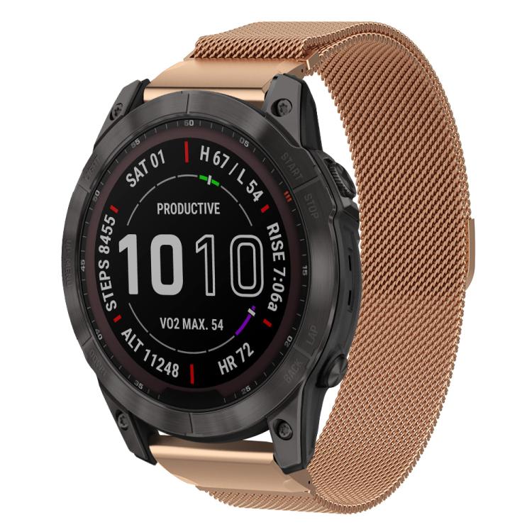 Cinturino per orologio xDfind Milanese Quick Fit in metallo, For Garmin Fenix 8/7X/6X/5X 26mm, For Garmin Fenix 8/7/6/5 22mm, For Garmin Fenix 8/7S/6S/5S 20mm
