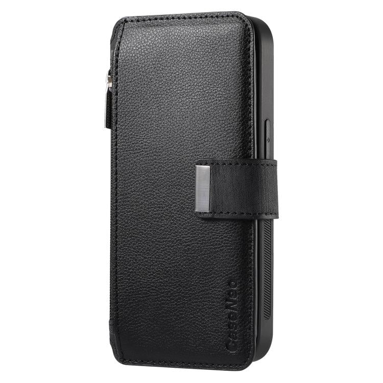Custodia per telefono CaseNeo MagSafe RFID antifurto con cerniera e portafoglio in pelle stile retrò, For iPhone 17e / 16e, For iPhone 17 Pro Max, For iPhone 17 Pro, For iPhone 17