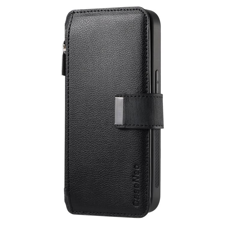 Custodia per telefono CaseNeo MagSafe RFID antifurto con cerniera e portafoglio in pelle stile retrò, For iPhone 17e / 16e, For iPhone 17 Pro Max, For iPhone 17 Pro, For iPhone 17