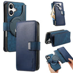 Custodia per telefono CaseNeo MagSafe RFID antifurto con cerniera e portafoglio in pelle stile retrò, For iPhone 17e / 16e, For iPhone 17 Pro Max, For iPhone 17 Pro, For iPhone 17