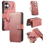 Custodia per telefono CaseNeo MagSafe RFID antifurto con cerniera e portafoglio in pelle stile retrò, For iPhone 17e / 16e, For iPhone 17 Pro Max, For iPhone 17 Pro, For iPhone 17