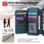 Custodia per telefono CaseNeo MagSafe RFID antifurto con cerniera e portafoglio in pelle stile retrò, For iPhone Air, For iPhone 16 Pro Max, For iPhone 16 Pro, For iPhone 16 Plus