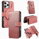 Custodia per telefono CaseNeo MagSafe RFID antifurto con cerniera e portafoglio in pelle stile retrò, For iPhone 16, For iPhone 15 Pro Max, For iPhone 15 Pro, For iPhone 15 Plus