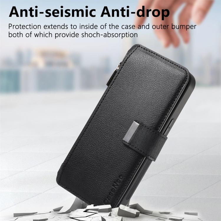 Custodia per telefono CaseNeo MagSafe RFID antifurto con cerniera e portafoglio in pelle stile retrò, For Galaxy A36 5G, For Galaxy A16, For Galaxy A14 5G, For Galaxy A53