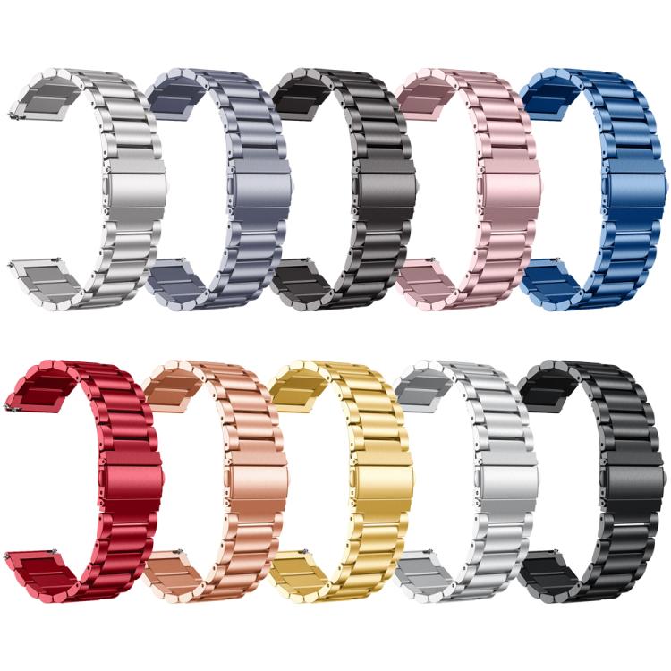 Cinturino per orologio xDfind Three Beads in acciaio inossidabile, 14mm, 18mm, 20mm