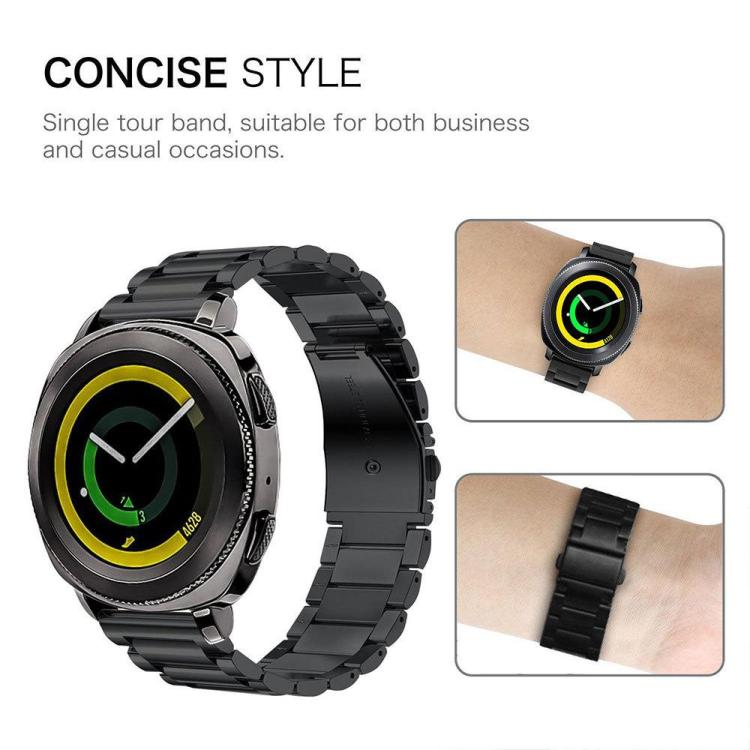 Cinturino per orologio xDfind Three Beads in acciaio inossidabile, 22mm