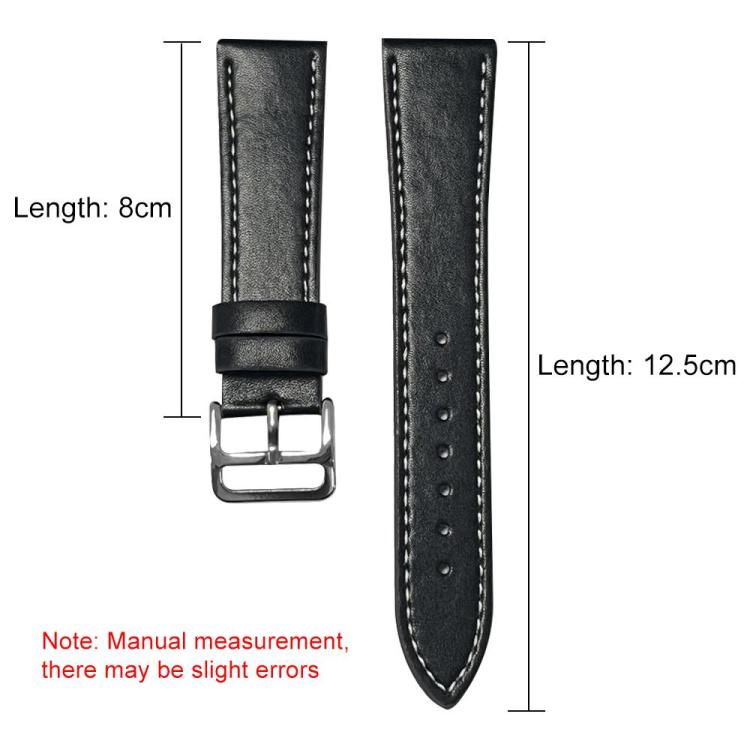 Cinturino per orologio xDfind Black Shark in pelle a grana fine, For Apple Watch 42 / 44 / 45 / 46 / 49mm, For Apple Watch 38 / 40 / 41 / S10 42mm