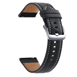 Cinturino per orologio xDfind Flat Head Black Shark in pelle a grana fine, 20mm, 22mm