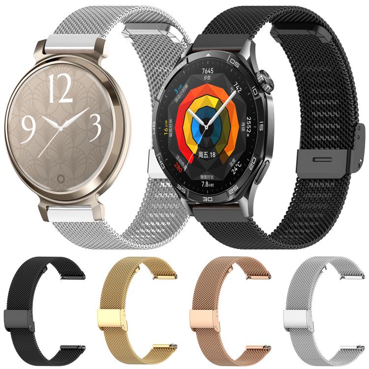 Cinturino per orologio xDfind con fibbia in maglia metallica, 12mm, 18mm, For Garmin Lily 2 14mm, 20mm, 22mm