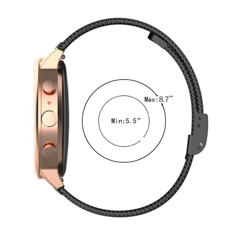 Cinturino per orologio xDfind con fibbia in maglia metallica, 12mm, 18mm, For Garmin Lily 2 14mm, 20mm, 22mm