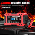 Caricabatterie multifunzione intelligente per auto e moto FOXSUR FBC1206F 12V 6A, EU Plug, US Plug, UK Plug, AU Plug