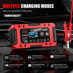 Caricabatterie multifunzione intelligente per auto e moto FOXSUR FBC1206F 12V 6A, EU Plug, US Plug, UK Plug, AU Plug