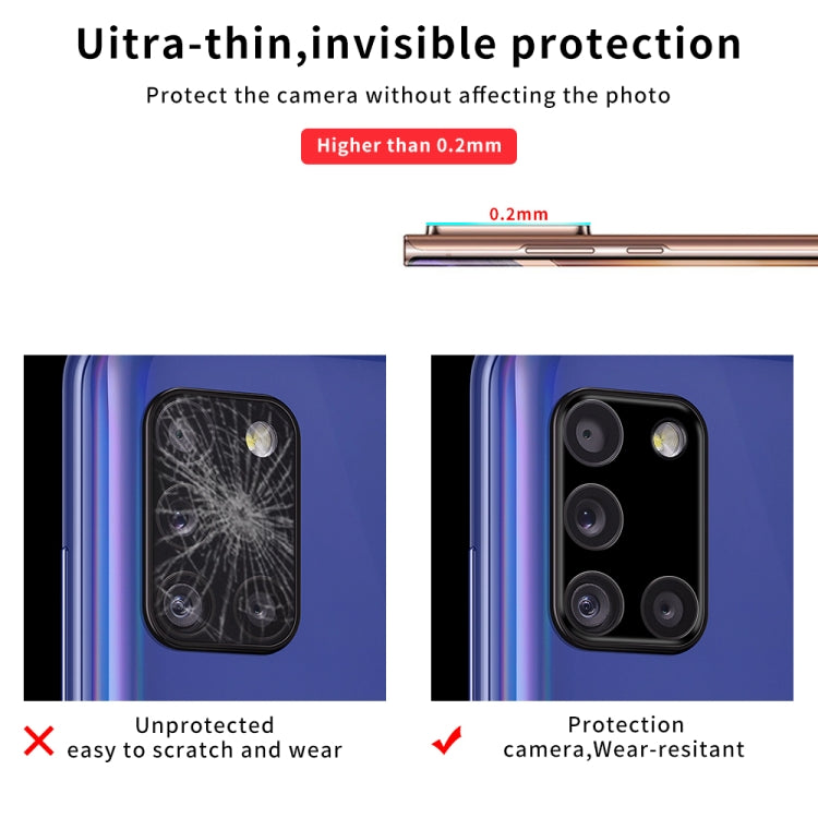 Pellicola per obiettivo della fotocamera posteriore con anello luminoso per serigrafia, For Samsung Galaxy A51, For Samsung Galaxy A31, For Samsung Galaxy A41, For Samsung Galaxy Note 10 Lite, For Samsung Galaxy Note 20 Ultra, For Samsung Galaxy Note 2...